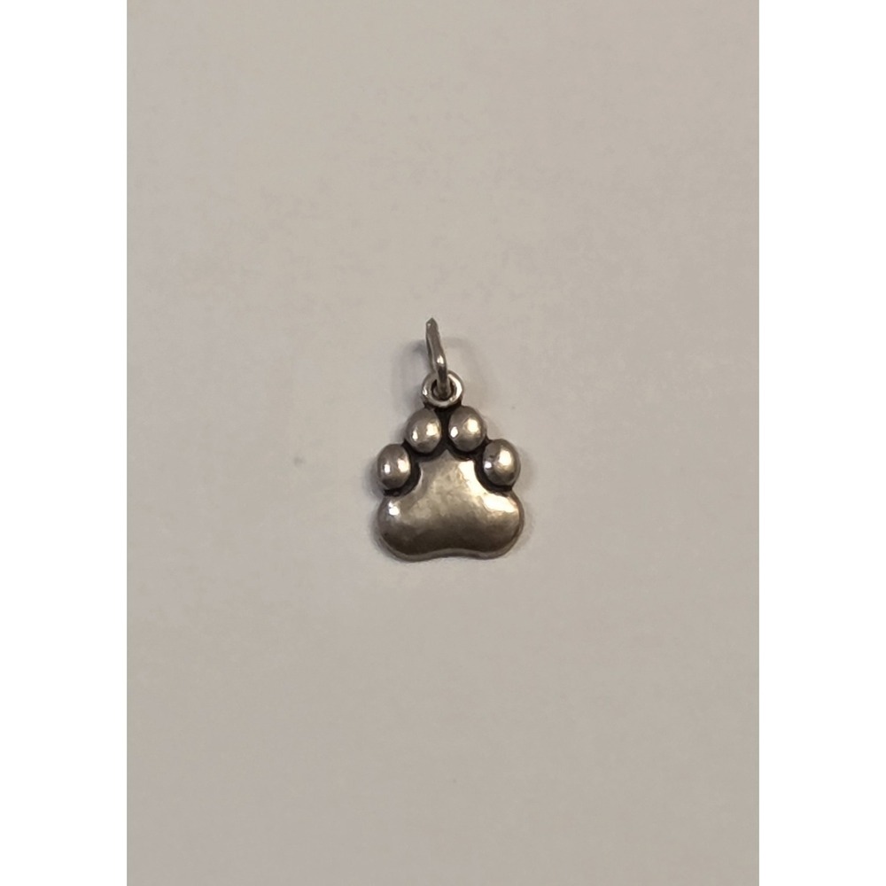 Vintage Sterling Silver Paw Print Charm Dog‎ Charm 925